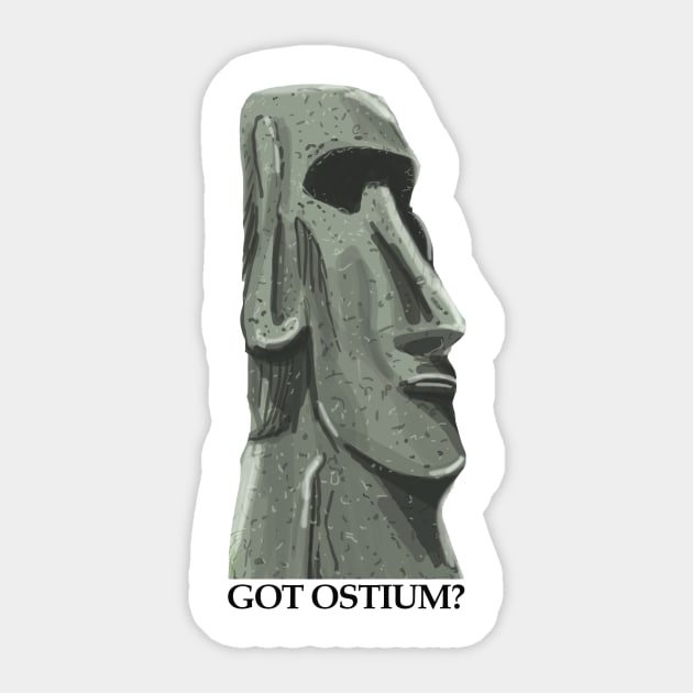 Get Your Moai on Sticker by The Ostium Network Merch Store